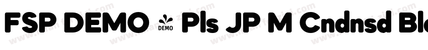 FSP DEMO - Pls JP M Cndnsd Blck字体转换